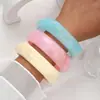 Pulsera de Borde Ancho con Superficie de Espejo de Venta Caliente Transfronteriza Europea y Americana, Pulsera Brillante Exagerada Personalizada, Pulsera de Resina Acrílica