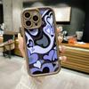 Fondo Azul Diseño de Corazón Adecuado para Funda de Teléfono iPhone 17 Pro Max, 14 Apple 13 Agujero de Precisión 12/15 Premium 11 A Prueba de Golpes