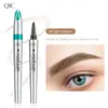 Lápiz de cejas líquido QIC de cuatro puntas para Amazon transfronterizo, lápiz de cejas líquido tipo agua, lápiz de cejas impermeable de larga duración
