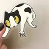 50 Folhas de Adesivos Transparentes de Gato de Desenho Animado para Arranhar À Prova D'água Transparente Decoração de Caderno de Pet Guitarra Notebook Atacado
