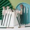 Lvyun Set de 14 Brochas de Maquillaje, Brocha para Sombras de Ojos, Brocha para Base de Maquillaje, Brocha para Corrector, Brocha para Rubor, Brocha Tubo para Maquillaje, Brocha para Contorno