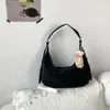 Bolsa tote retrô estilo coreano, grande capacidade, nova bolsa dumpling de outono 2026 para o dia a dia, bolsa transversal de ombro versátil em PU para mulheres