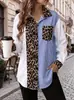 26 anos de comércio exterior da Amazon, roupas femininas europeias e americanas, blusas para Wish, AliExpress e eBay, camisas casuais soltas de manga comprida, listradas