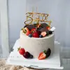 Una variedad de tarjetas de acrílico gruesas para pastel decoración de mesa de postres hermosa simple inglés feliz cumpleaños amor enchufe