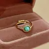 Anel Aberto Letra H em Zircônia com Madrepérola Banhado a Ouro Real, Anel de Dedo Indicador de Nicho de Alto Padrão, Joia Fashion e Elegante para Mulheres