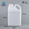 Barril quadrado de plástico de fábrica 5L pote plástico plano branco de PE espesso 5L barril empilhável 4kg barril químico portátil 4L