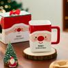 Taza de Navidad Taza de Cerámica Creativa Papá Noel Taza de Agua Taza de Desayuno Taza de Café Regalo Práctico Regalo de Acompañamiento