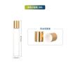 Frasco Roll-on 10ml Tampa Dourada Frasco Roll-on de Óleo Essencial Frasco de Vidro Transparente Frasco Recarregável para Perfume Embalagem de Frasco Cosmético