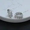 Nuevos Pendientes de Aro con Circonita para Otoño e Invierno para Mujer, Pendientes de Lujo Ligero de Gama Alta Estilo Ins con Temperamento Único