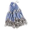 Cuerda tejida blanca para colgar teléfono móvil con hebilla de langosta, colgante de disco U para teléfono móvil, accesorio de cordón DIY tejido a mano