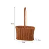 Companhia de Flores Sombra Cesta Pequena de Flores Buquê de Flores Frescas Materiais de Embalagem para Arranjo Floral Tecida à Mão Estilo Pastoral Simples Loja de Flores para Presente