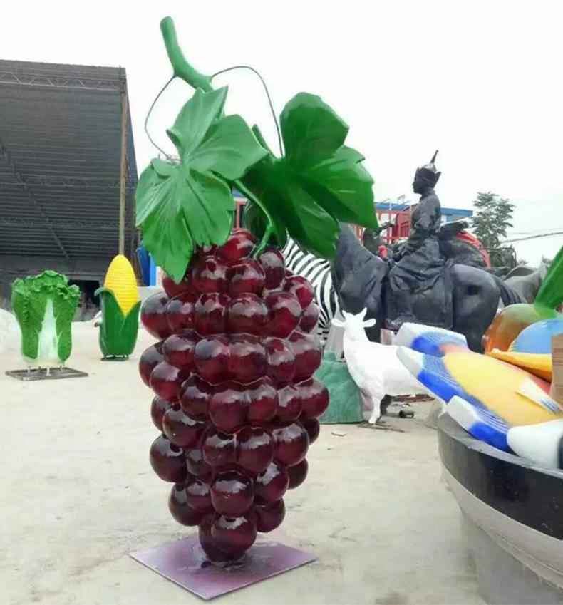 玻璃钢水果葡萄美陈农场雕塑