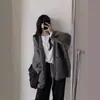 Otoño e Invierno 2025 Nuevo Estilo Coreano Cárdigan de Punto Holgado para Mujer Estilo Perezoso Color Sólido Pantalones con Bolsillo de Solapa Chaqueta Suéter Elegante Ropa para Mujer