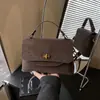 Bolsa Feminina Elegante Popular Simples na Moda 2026 Primavera Nova Chegada Tendência Casual Texturizada Pequena Quadrada de Mão Bolsa de Ombro