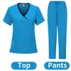 Aliexpress Lavado a Mano de Ropa Traje Dividido Manga Corta Lavado a Mano de Ropa Femenina Clínica Dental Ropa de Trabajo de Doctor Uniformes Médicos