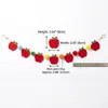 Exclusivo para ventas transfronterizas: Manzanas decorativas de fieltro y pancartas de pompones coloridos para la temporada de regreso a clases en preescolar, decoraciones para el aula, dropshipping OEM