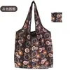 Bolsa de Tote de Compras Floral Grande de 190t en Stock de Gran Venta, Bolsa de Poliéster al por Mayor, Bolsa Plegable, Bolsa de Regalo Promocional