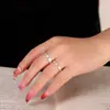 Personalidad Producto de Plata Plata Pura 999.9 Plata Lisa Carácter de Bendición Todo Sale Bien Anillos de Pareja Modernos Sencillos Adecuados para Hombres y Mujeres