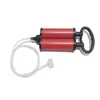 Bomba de ar manual de plástico com tubo duplo, bomba de sucção de pressão negativa, bomba de vácuo vermelha para uso doméstico, 60 kPa