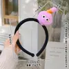 Diadema de Felpa Suave y Linda Cabeza de Bola de Carbón Pequeña para Mujeres Banda para el Cabello de Panda de Dibujos Animados para Lavarse el Cabello para Niñas Versátil y Femenina Accesorios para el Cabello de Felpa de Celebridad de Internet