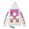Comércio exterior transfronteiriço fora do suéter ow marca de moda clássico rosa flor de pêssego com capuz pulôver branco casaco de veludo de manga comprida