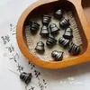 Serie Negra Retro Pájaro de Cerámica Glaseada Checo Doméstico Hojas Hechas a Mano Calco Oro Pulsera DIY Material Accesorios