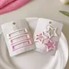 2024 Nuevo Pasador de Amor para el Cabello para Mujer Lindo Rosa Lateral Pinza para Flequillo Pequeño Adorno para la Cabeza Pasador Dopamina