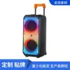 Lámpara de Llama Spot Doble de 8 pulgadas con Varilla de Tracción Audio Portátil a Batería con Pantalla y Micrófono Inalámbrico Individual