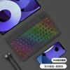 Teclado Bluetooth Luminoso Adecuado para iPad Teléfono Móvil Tableta Portátil Carga Teclado Inalámbrico Portátil para Oficina Silencioso