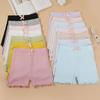 Pantalones de seguridad de verano para niñas, leggings antiluz para niños, pantalones de tres piezas de modal con orejas de mariposa, pantalones cortos para bebé