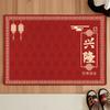 Felpudo Alfombra de Pelo Rizado Felpudo Puerta de Entrada Cocina Baño Felpudo de Entrada Felpudo Rojo Festivo Felpudo Absorbente Antideslizante