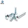 Tornillo de Cabeza Plana Phillips Galvanizado Tornillo de Cabeza de Champiñón Tornillo de Cabeza Plana Redonda Tornillo Pequeño Electrónico Tornillo de Cabeza de Sombrilla Ranura Phillips para Máquina