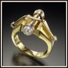 Zhen Rong desea que AliExpress y Amazon suministren entre fronteras un anillo moderno de perla esmeralda chapado en oro para mujer.
