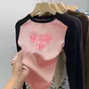 Camiseta de Manga Larga de Felpa para Niñas Ropa Otoño/Invierno Niños Medianos y Grandes Bloque de Color Cuello Redondo Top Cálido para Capas