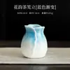 Conjunto de Quatro Peças Esmalte Fluido Rima de Flores Matcha Tigela de Matcha Batedor de Matcha de Cerâmica Tigela de Matcha para Cerimônia do Chá Suporte para Batedor de Bambu Suporte de Cem Bambus