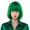 Pelucas bob transfronterizas europeas y americanas de Amazon para mujer, pelucas bob multicolor con flequillo, pelucas de pelo corto, cobertura completa de la cabeza