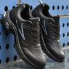 Sapatos masculinos sapatilhas de trabalho à prova d'água antiderrapantes sapatos de corrida casuais de couro para homens sapatos de proteção ao trabalho pretos para homens