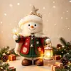 Adornos de mesa de madera de dibujos animados retro transfronterizos de Navidad, pingüino, oso, muñeco de nieve, decoraciones de mesa para sala de estar festiva