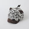 Gorra de Moda para Bebé Niño Otoño e Invierno Gorra de Béisbol Infantil de Ala Corta con Cola Estampada de Leopardo Gorra Linda para Niñas Cálida