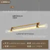 Oficina Isla Estilo Creativo Wabi-Sabi del Diseñador Restaurante Minimalista Lámpara Colgante Luz Lineal Larga Mesa de Comedor Mesa Lineal para Sala de Té