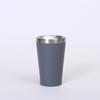 Copo de carro de aço inoxidável com spray de plástico, camada dupla a vácuo, portátil, garrafa térmica para carro, copo de café para acompanhar, atacado