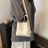 Bolsa de mão com padrão de lichia feminina 2024 nova bolsa de nicho da moda da Coreia do Sul bolsa de ombro transversal