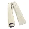 Calça de moletom Han Lichen estilo retrô americano, resistente, com barra curva, para homens, primavera e outono, calça casual fluida que faz as pernas parecerem mais longas, calça larga solta