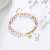 Pulsera de cristal Badu para mujer, nueva pulsera coreana de temperamento con estrella de seis puntas, pulsera de perla de agua dulce, pulsera de cristal de fresa al por mayor