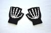 Guantes de medio dedo para estudiantes de secundaria de 11 a 15 años, guantes de medio dedo con garra de calavera, esqueleto de mano, guantes de ciclismo luminosos