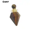 WT-P1983 Colgante de Diseño Único Hexagonal Geométrico con Piedra Colorida para Botella de Perfume, Accesorios para Collar de Mujer
