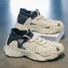 Zapatos Nuevos de Verano para Hombre Malla Transpirable Flyknit Zapatos Deportivos de Moda Versátiles para Hombre Suela Gruesa Antideslizantes Casuales Zapatos de Papá