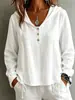 2026 Otoño/Invierno Nuevo Moda Casual Transfronteriza Europea y Americana de Color Sólido con Botones y Capucha Camisa de Manga Larga Top para Mujer