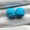 Magnesita Optimizada Segunda Generación Turquesa Azul Cabeza de Buda Sakyamuni Accesorios de Cuentas DIY para Pulsera Hecha a Mano 108 Cuentas de Buda