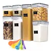 Set Transfronterizo de 24/42 Piezas de Contenedores de Almacenamiento Diarios para Cocina, PP de Grado Alimenticio, Contenedores Transparentes Sellados para Almacenamiento de Granos